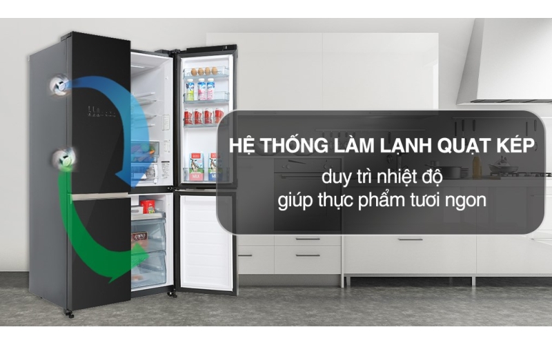 Tủ lạnh Hitachi Inverter 640 lít Multi Door R-WB640VGV0 GBK
